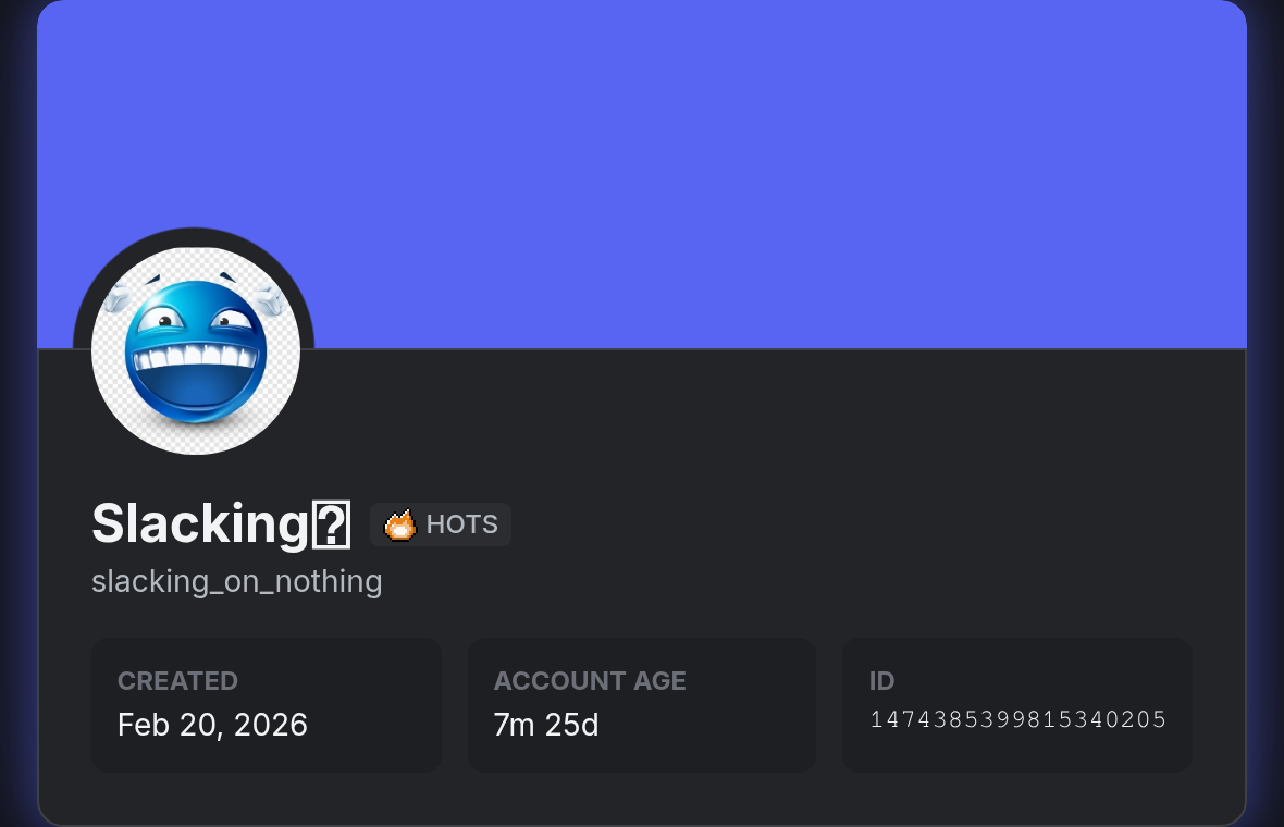 Slacking Dog Slacking😭 — Discord.dog